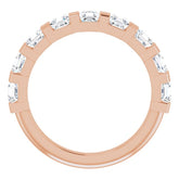 14K Rose 1 3/8 CTW Natural Diamond Anniversary Band